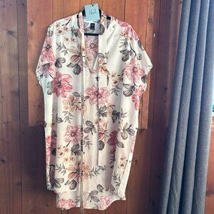 152.) CLEAR  OUT Shein / White Floral Dress
